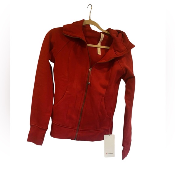 NWT Lululemon scuba full zip jacket DARK RED Size 6